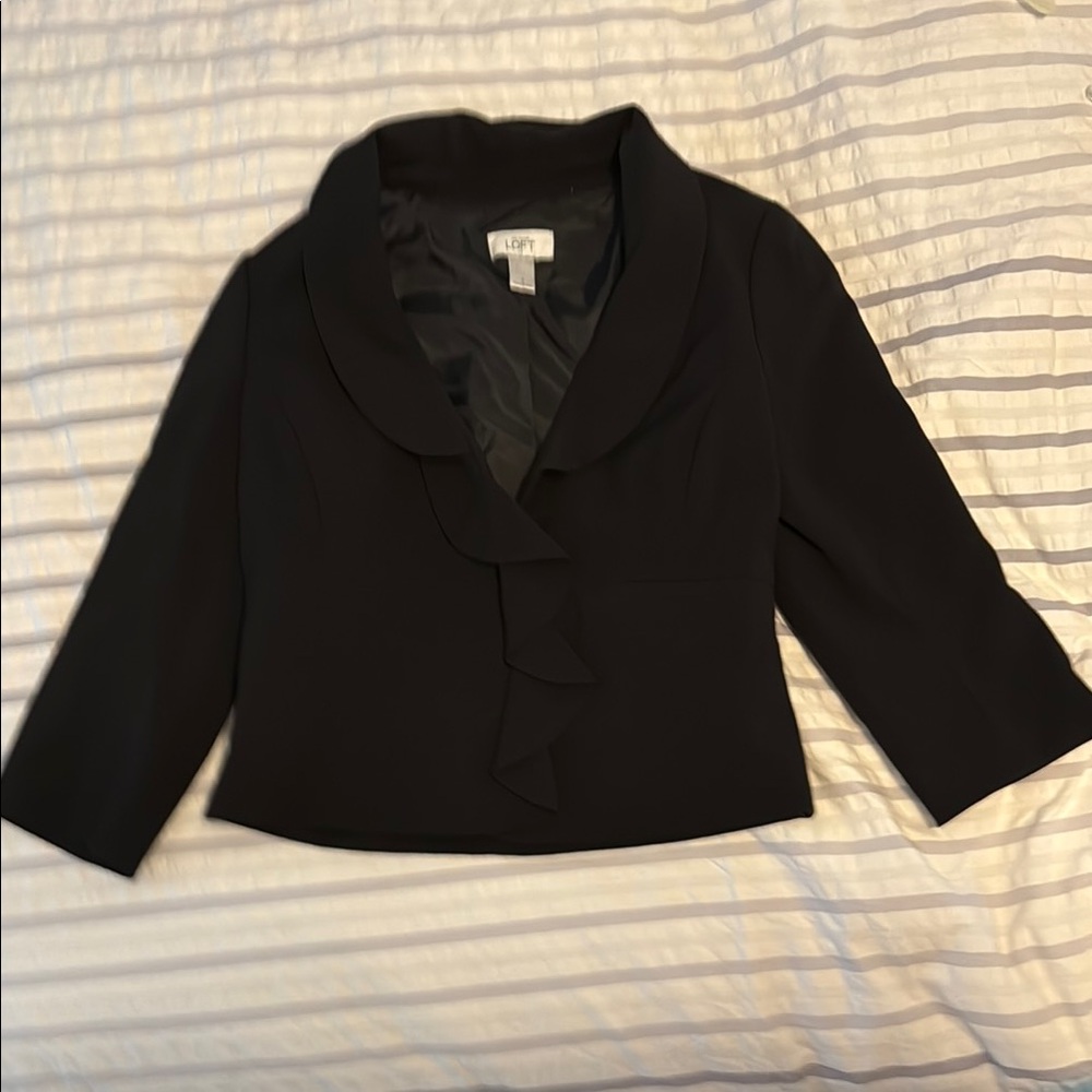 LOFT Black Blazer Tailored Suit Jacket